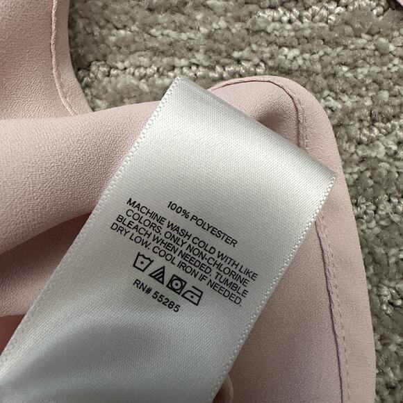 Express Portofino Shirt Womens Medium Light Pink Button Up Blouse Career Capsule - Picture 8 of 12